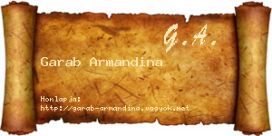 Garab Armandina névjegykártya